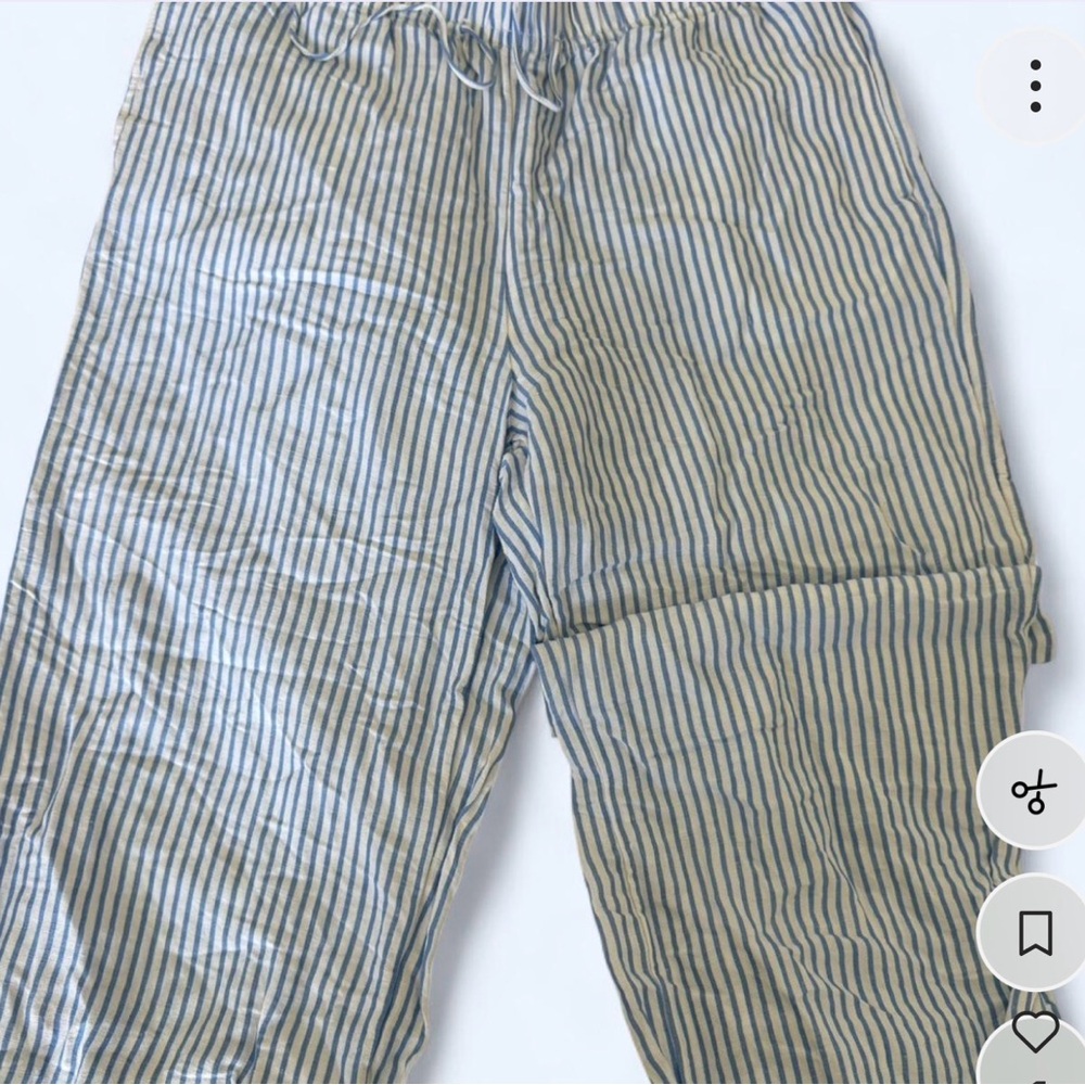 H&M Blue and White Striped Women's Pants